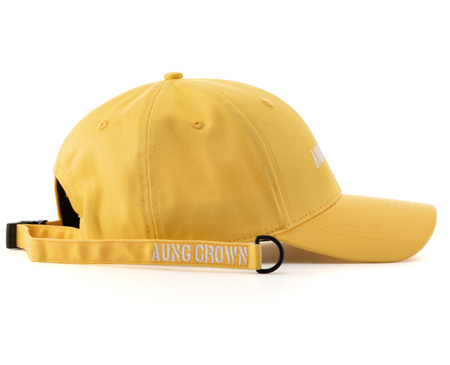 yellow cotton twill baseball cap