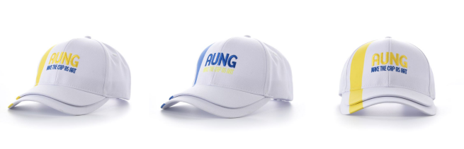 Aung Crown white baseball cap
