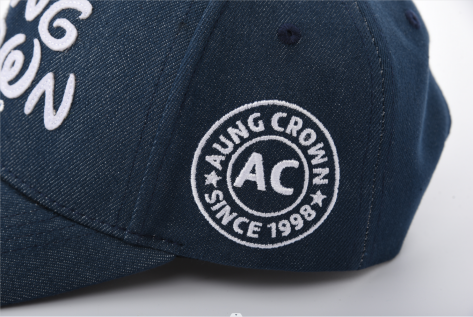 side logo on the washed baseball cap