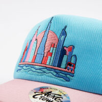 Custom Cotton Foam + Nylon 5 Panel Embroidered Trucker Hat