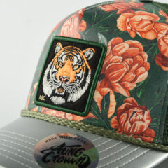 Leather Five-Panel Structured Embroidered Mesh Cap With Plastic Snapback Closure