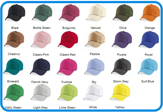 colorful baseball caps