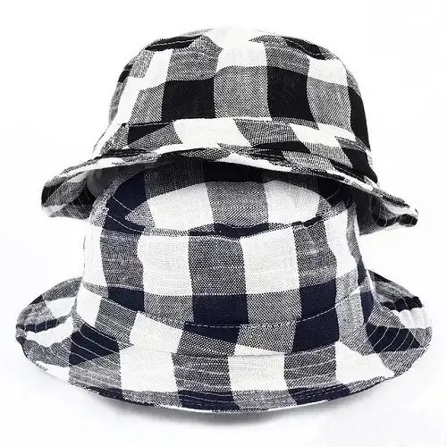 designer plaid bucket hat