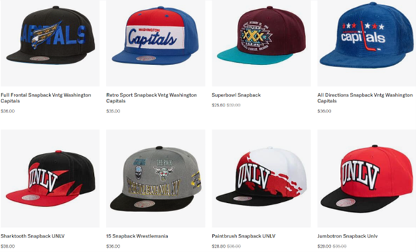 Mitchell & Ness snapback caps