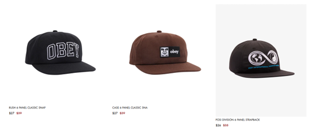 Obey Snapback Caps