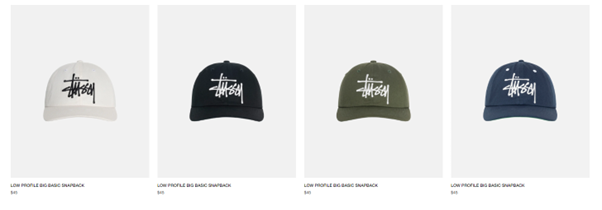 Stüssy snapback caps