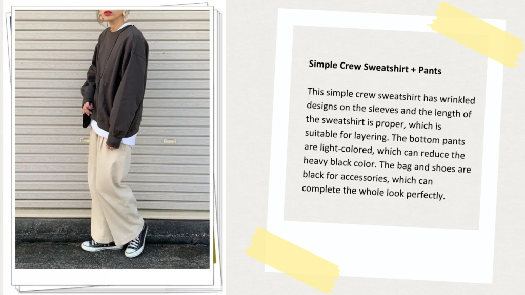 3. Simple Crew Sweatshirt + Pants