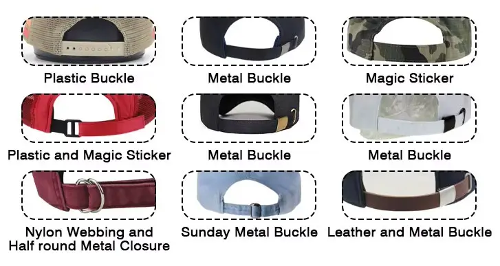 custom snapback cap buckle options