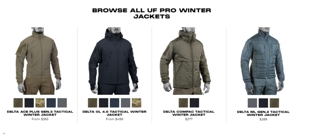 ALL UF PRO WINTER JACKETS