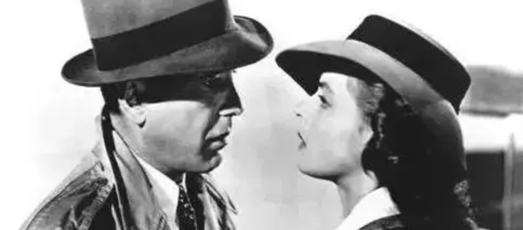 Humphrey Bogart and Ingrid Bergman in the film Casablanca